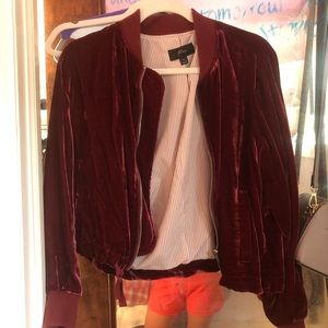 Red Velvet Bomber Jacket!